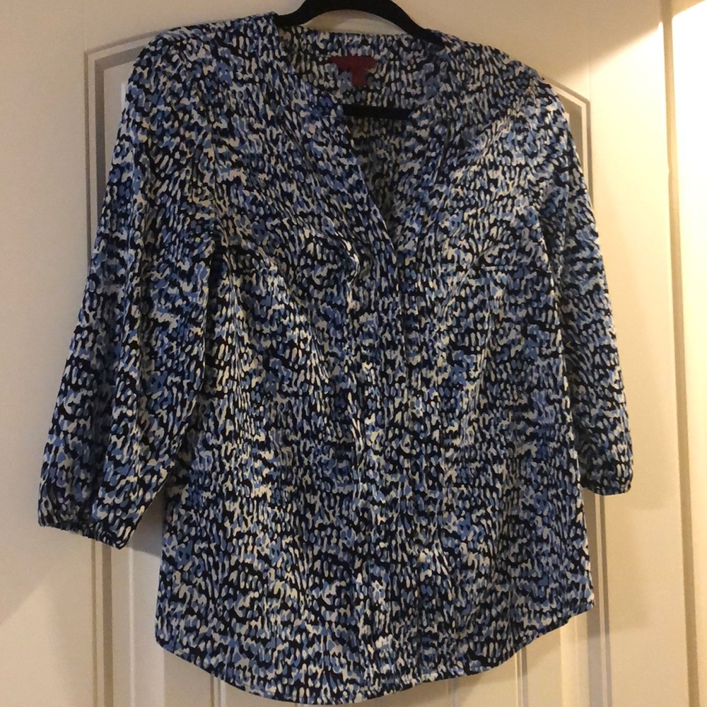 Pattern three fourth sleeve blouse